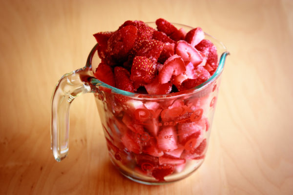 Chopped frozen strawberries