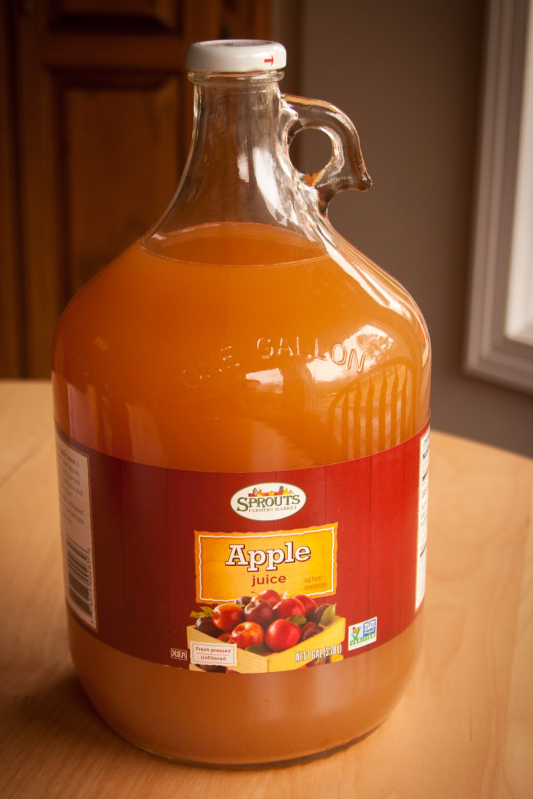 organic apple juice glass bottle